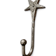 Handcrafted Metal Star Top Wall Hook Decorative Utility